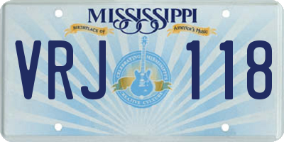 MS license plate VRJ118