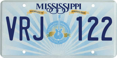 MS license plate VRJ122