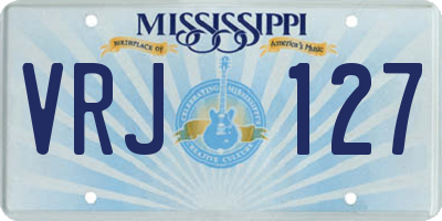 MS license plate VRJ127