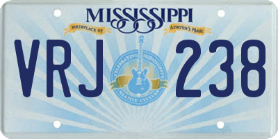 MS license plate VRJ238