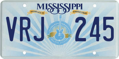 MS license plate VRJ245
