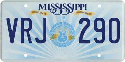 MS license plate VRJ290