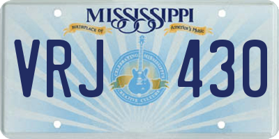 MS license plate VRJ430