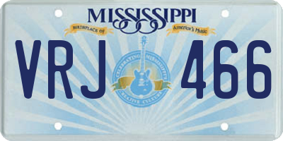MS license plate VRJ466