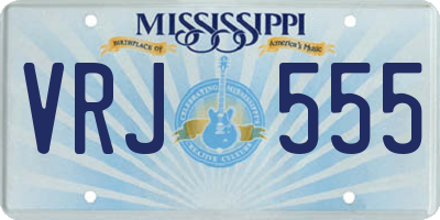 MS license plate VRJ555
