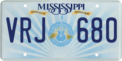 MS license plate VRJ680