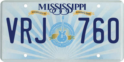MS license plate VRJ760