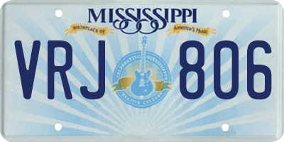 MS license plate VRJ806