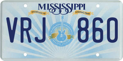 MS license plate VRJ860