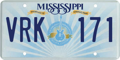 MS license plate VRK171