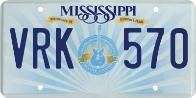 MS license plate VRK570