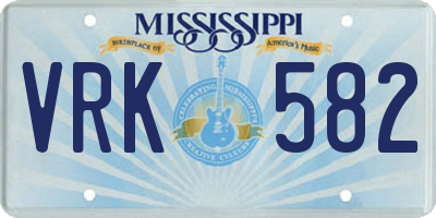 MS license plate VRK582