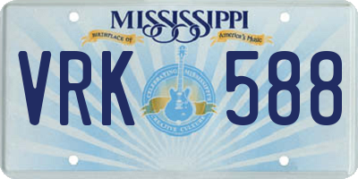 MS license plate VRK588