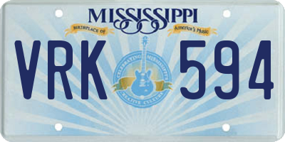 MS license plate VRK594