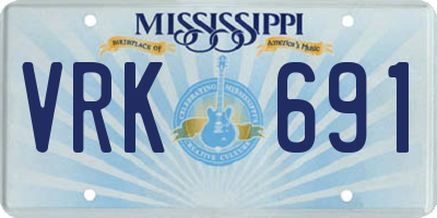 MS license plate VRK691
