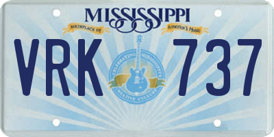 MS license plate VRK737