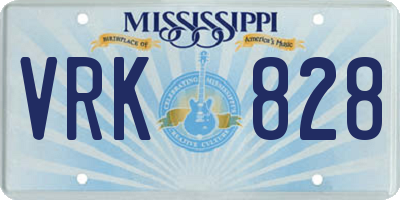 MS license plate VRK828