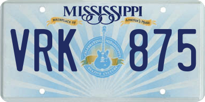 MS license plate VRK875