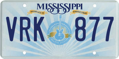 MS license plate VRK877