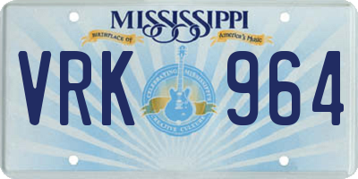 MS license plate VRK964