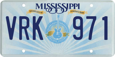 MS license plate VRK971
