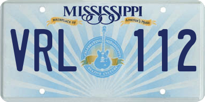 MS license plate VRL112