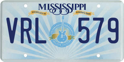MS license plate VRL579