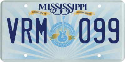 MS license plate VRM099
