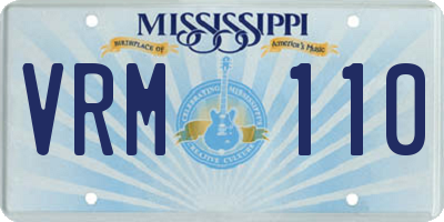 MS license plate VRM110