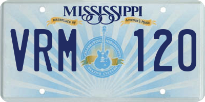 MS license plate VRM120
