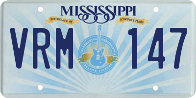 MS license plate VRM147