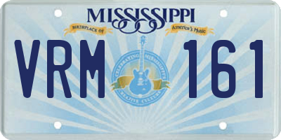 MS license plate VRM161