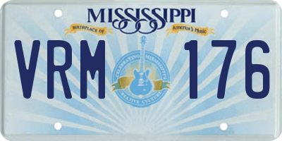MS license plate VRM176