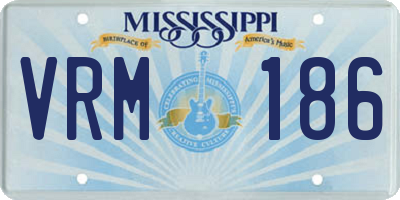 MS license plate VRM186