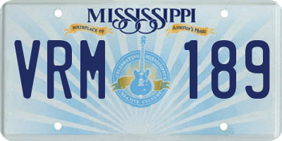 MS license plate VRM189