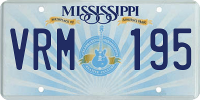 MS license plate VRM195
