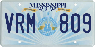 MS license plate VRM809