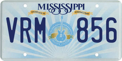 MS license plate VRM856