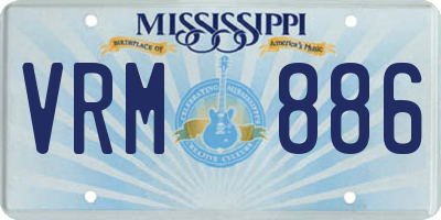 MS license plate VRM886