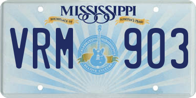 MS license plate VRM903