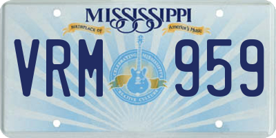 MS license plate VRM959