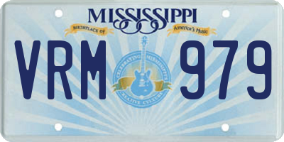 MS license plate VRM979