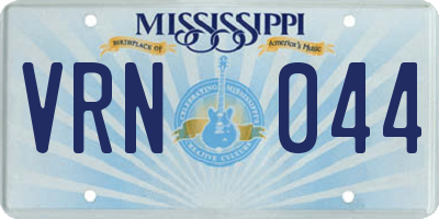 MS license plate VRN044