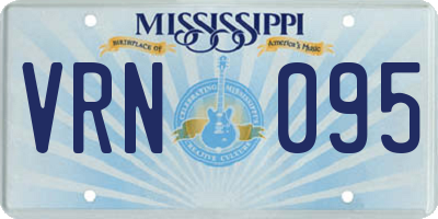 MS license plate VRN095