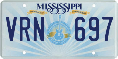 MS license plate VRN697
