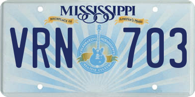 MS license plate VRN703