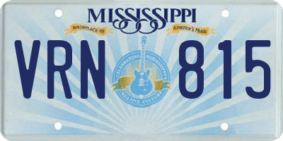 MS license plate VRN815
