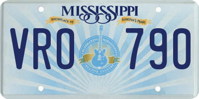 MS license plate VRO790