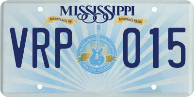 MS license plate VRP015