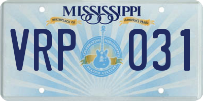 MS license plate VRP031